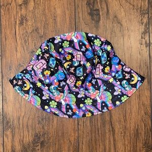 Trippy Y2K Space Cartoon Bucket Hat